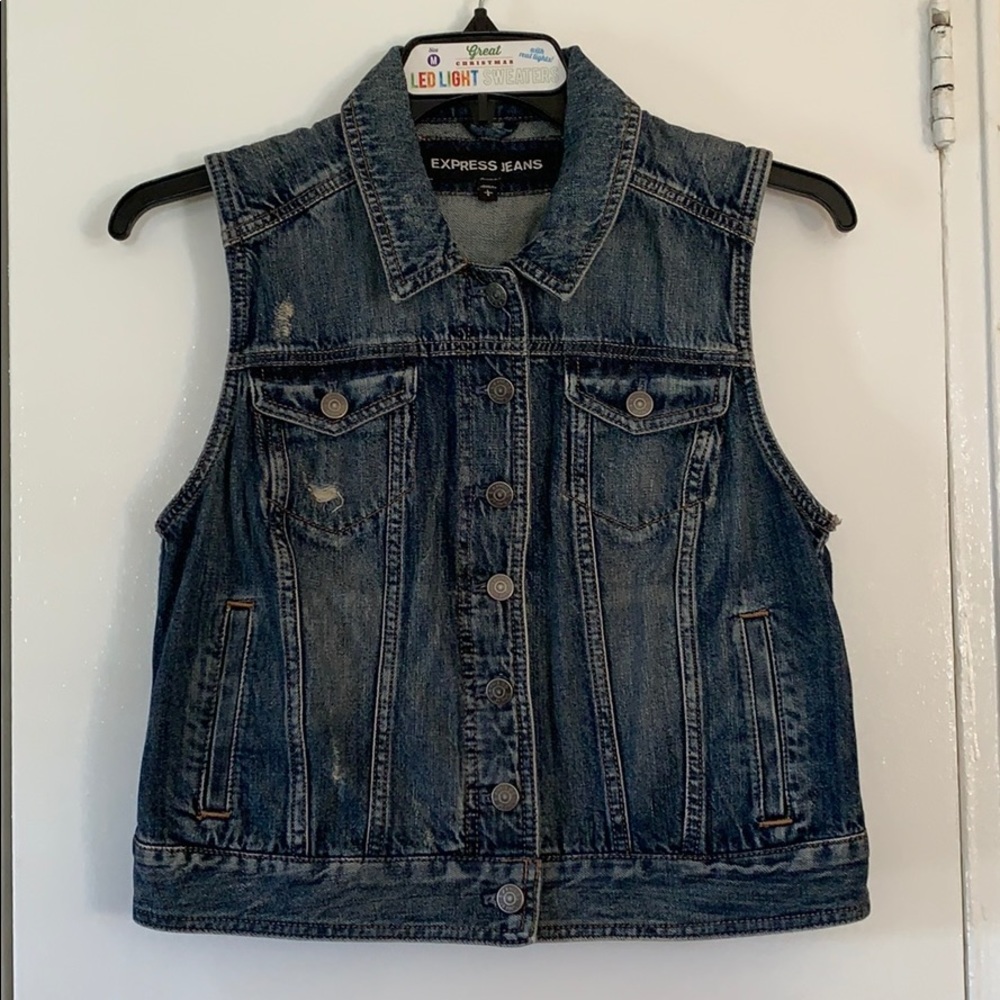 Express denim vest NWOT
